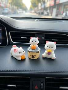 可愛貓咪汽車儀表板裝飾品，療癒系貓咪汽車內飾裝飾，創意貓咪汽車儀表板裝飾 - 貓咪 - 查看 13
