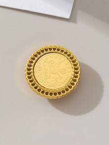 Herseygold Kancing Koin Arab Berlapis Emas, Set Kancing Mode Arab Timur Tengah, Manset Mewah, Aksesoris Pakaian Wanita - Yellow Gold - View 3