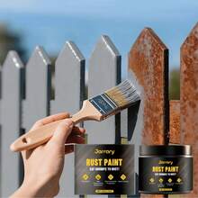 Black White Gray Anti-Rust Paint Metal Steel Iron Rust Renewal Brightening Polishing Daily Multi-Purpose Cleaning Care Strong Protection For Metal Surfaces Inhibits New Rust Formation Suitable For Various Metal Materials Home Daily Selection Daily Maintenance Infrastructure Best Choice For Friends And Family Holidays - A - View 3