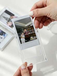 1/4/6/8/10/16pcs/Set Refrigerator Magnets, Fridge Magnets, Plastic Magnetic Photo Frames, Refrigerator Magnets, 3-Inch Photo Frame Decor, Decorative Stickers, Home Decor, Accessories, Christmas Gifts, Halloween Gifts - Transparent - View 1