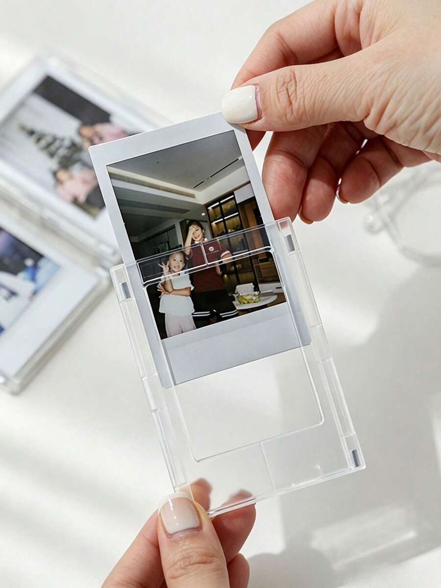 1/4/6/8/10/16pcs/Set Refrigerator Magnets, Fridge Magnets, Plastic Magnetic Photo Frames, Refrigerator Magnets, 3-Inch Photo Frame Decor, Decorative Stickers, Home Decor, Accessories, Christmas Gifts, Halloween Gifts - Transparent - View 1