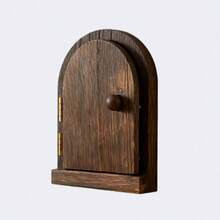 1pc Wooden Outlet Cover Plate, Handmade Wall Decor Panel, Dust-Proof Switch Panel Cover, Suitable For Bedroom, Living Room, Home Game Room - Brown - View 9