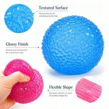 1pc Taba Frosted Texture Grass Ball Squeeze Toy, Slow Rebound Maltose Gel Fidget Toy, Soft Lightweight Portable Relax Toy, Sensory Stress Relief Toy, Perfect Back To School Christmas Halloween Thanksgiving New Year Gift For Kids - Multicolor - View 5