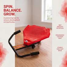 Sensory Integration Training Bike, Rehabilitation Training Balance Slide Toy, Home Use Sensory Integration Training Swing Bike, Sensory Integration Therapy Rotating Slide Bike, Rehabilitation Exercise Balance Training Bike - Red - View 3