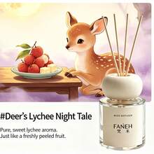 FANEH 50ml 油基藤條香氛擴香瓶，長效無酒精香氛擴香，附白色陶瓷蓋與天然藤條，適用於臥室、浴室、飯店、廁所室內香氛裝飾，多款舒緩香調，適合送給女性的香氛禮物 - 小動物香薰 - 查看 11