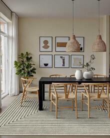 Latte&Fog Alfombras de 153 x 215 cm para Sala de Estar y Dormitorio,Moderna Abstracta Lavable, de Pelo bajo Antideslizante Estilo Boho para Sala de Estar, Oficina, Dormitorio(Negro 5x7ft) - Beis - Ver 7