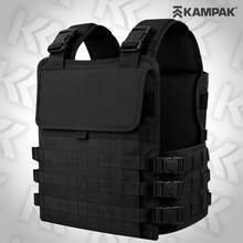 Chaleco Táctico Kampak RY25 Chaleco Deportivo Multiuso Porta Placa Unitalla con Parches gratis - Negro - Ver 6