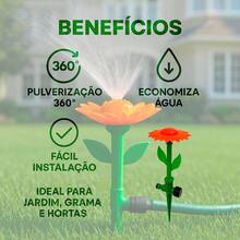 Kit 2 Irrigador Flor 360° com Engate Rápido – Aspersor para Jardim, Gramado, Horta e Plantas - A - Visão 2