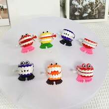 7pcs Wobbly Walking Teeth With Eyes - Moving Teeth Model, Wobbly Mechanical, Novelty Gift, Suitable For Adults, Birthday/Halloween/Christmas Gift, Fun Design (Random Style) - Multicolor - View 3