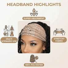 1-4pcs Paisley Print Knotted Wide Headband, Bohemian Style, For Casual Daily, Fitness, Shopping, And Beach Vacations. - Multicolor - View 3