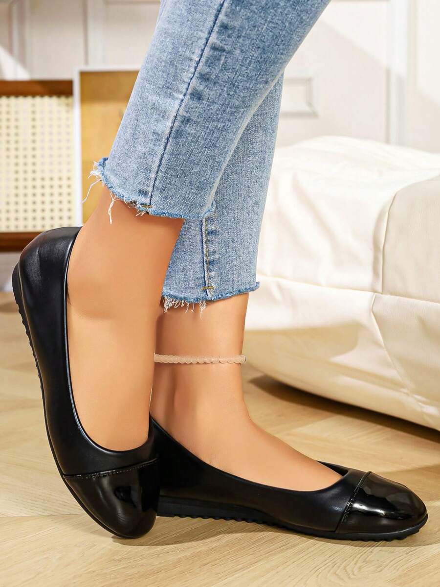 Women's Daily Hollow Jelly Wedge Shoes, Slip-On Design, Easy To Put On And Take Off, Casual Style - Black - View 1