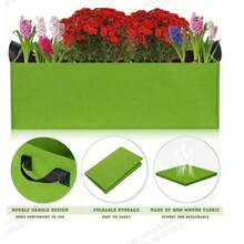 1pc Square Felt Planting Bag, Thickened Non-Woven Fabric Vegetable Seedling Nutrient Growth Bag - Army Green - View 8