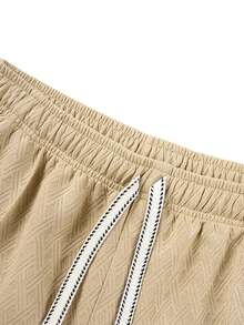 Men's Spring/Autumn Daily Commute Fashion Casual Versatile Sports Sweatshirt & Pants Set - Khaki - View 5