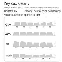 Bokawz Colorful Coral Sea OEM High-Level Space Return ESC Supplementary Keycap PBT Material, Compatible With Sublimation Process, Fits A 6.25U Space - View 9