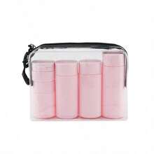 5pcs Set - Minimalist Fashion Travel Dispenser Bottles, Cosmetic Sample Bottles Travel Set, Refillable Squeeze Bottles, Suitable For Cosmetics, Shampoo, Cream, Conditioner And Body Lotion - Multicolor - View 15