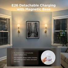 2pcs Rechargeable Wall Lights, Wireless Wall Lamps, Detachable RGB Rechargeable Bulbs With Remote Control, Suitable For Bedroom, Living Room, Hallway, Dining Room, Stairs, Home Decor Lighting - Dimmable - View 7
