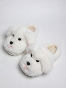 1 Pair Women White Slide Home Slippers Cartoon Fashion Indoor Footwear - White - View 8
