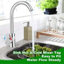 Kitchen Sink Mixer Taps Swivel Spout Single Lever Tap Mono  Faucet Modern - 1 - View 8