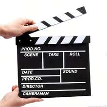 1pc Wooden Movie Clapperboard, Movie Clapperboard Accessory - Creative Desktop Decor, Photo Prop, Room Decoration, Home Decor, Holiday Decoration, Suitable For Indoor And Outdoor Use - A - View 2