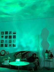 1pc Water Ripple Aurora Projection Light, Touch & Remote Control, 16 Colors, Creates Romantic And Cozy Atmosphere, RGB Ambient Night Light, Suitable For Office, Game Room, Bedroom, Ceiling Or Party Setup For Adults - Multicolor - View 2