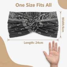 1-4pcs Paisley Print Knotted Wide Headband, Bohemian Style, For Casual Daily, Fitness, Shopping, And Beach Vacations. - Multicolor - View 2