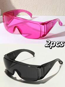 POLASUP 1pc Polycarbonate Explosion-Proof Anti-Impact Protective Eyewear Transparent Eye Shield Transparent Ski Goggles Black Frame Infrared Protection Glasses Engraving Machine Protection Purple Protective Glasses Green Blue Yellow Pink Plum Red Green Protective Eye Shield Suitable For Construction Site Students And Research Lab Laboratory Desert Windproof Sandproof Spraying Protection Glasses Liquid Splash Protection Onion Cutting Eye Shield - Grey - View 14