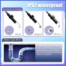 8mm Endoscope, 1920P HD Industrial Inspection Camera With Light | Snake Camera Compatible With IPad And Android, 16.4ft Flexible Cable, IP67 Waterproof, Suitable For Car HVAC Repair, Men's Tools - Universal Mobile Phone Model - View 3