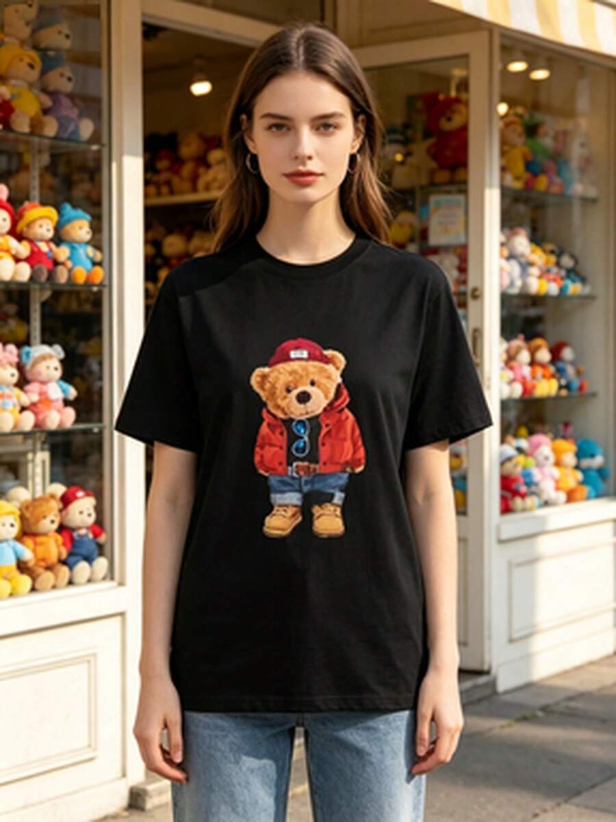 Women T-Shirts - 黑色 - 查看 1