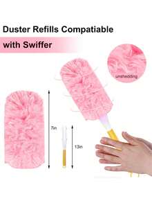 20pcs/Set 360° Rotating Electrostatic Duster Kit, Home Dusting Brush, Telescopic Feather Duster, Handheld Dusting And Cleaning Brush, Multi-Purpose Laundry Duster, Electrostatic Duster Head Replacement - Easy Dusting For Electronics, Furniture, Blinds And Ceiling Fans - Cleaning Supplies, Cleaning Accessories Furniture, Car, Keyboard, Cleaning Supplies, Cleaning Tools, Christmas Supplies - A - View 2