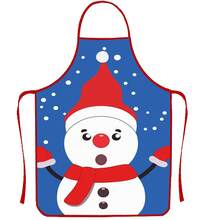 Unisex Christmas Apron 60 X 80 Cm, Featuring Santa Claus, Reindeer, Snowflake And Christmas Tree Patterns, Adding A Festive Atmosphere To Your Home, Christmas Party, Gathering And Kitchen - Multicolor - View 12