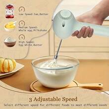 Pengocok Telur & Kocok Elektrik Isi Ulang - Tanpa Kabel, Portabel. Mixer Tangan Ringan dan Mudah Digunakan untuk Kue, Biskuit, Muffin, dan Lainnya - Sempurna untuk Pembuat Kue Rumahan dan Profesional - MultiWarna - View 11