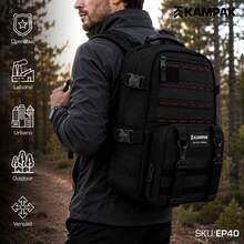 Super Mochila Kampak Ep40 Multiusos P/ Laptop Ajustable - Negro - Ver 3