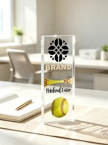 1pc Customized Sports Acrylic Trophy, Engraved Logo Text, Personalized Athlete Medal, Basketball Football Baseball Player Award, Sports Competition Team Ceremony Recognition Gift - Multicolor - View 17