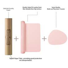 2PCS Large Rollable Desk Mat & Mouse Pad Gift Set, Suitable For Office, Home, Gaming. 8 Colors Double-Sided Non-Slip, Thick PVC Leather, Rollable Design, Suitable For Computer Desk Use. - View 12