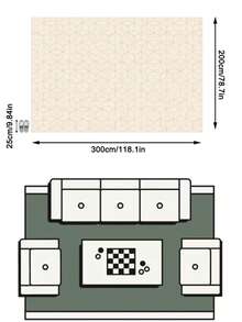 1件裝現代極簡做舊菱形幾何圖案軟絨仿羊絨地毯，適用浴室、廚房、玄關、走廊、床邊、客廳、臥室，四季通用可機洗大尺寸地板墊，美學居家裝飾 - 彩色 - 查看 16