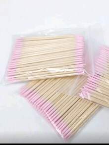 10/100/300/500pcs Double-Ended Nail Polish Applicator Sticks, Small Double-Ended Eyebrow Makeup Applicator Tools, Approx. 100pcs/Pack (Packaging Options 1/2/3/5 Packs) - / - View 2