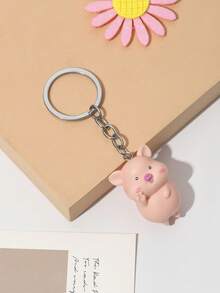 Creative Cute Adorable Funny 3D Pig Raincoat, Watermelon Pig, Milk Pig, Backpack Pig, Keychain Pendant Cartoon Key Chain Car Keychain Bag Charm Decoration Souvenir Holiday Small Gift - Multicolor - View 9