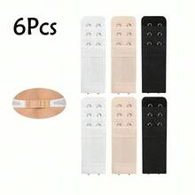 2/3/6/9/15pcs Bra Extender, 2 Hooks 3 Rows, Extra Long, Lingerie Accessory, Elastic Adjustable, Bra Back Strap Extender - Multicolor - View 14