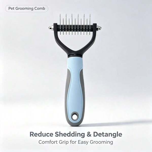 Pet Hair Trimmer, Dog Grooming Deshedding Tool, Double-Sided Pet Brush, Pet Supplies