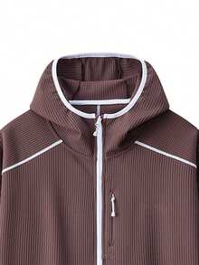 Jaket Rajut Berkerudung NBCT, Tersedia Berbagai Warna, Potongan Longgar, Serbaguna untuk Mendaki, Berkemah, dan Olahraga. - Coklat - View 4