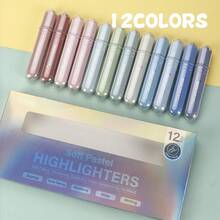 4-Color Fluorescent Highlighter Pens, Classroom Note-Taking, Key Point Marking, Student Use, Hand-Drawn Posters, Planner Pens - Multicolor - View 7
