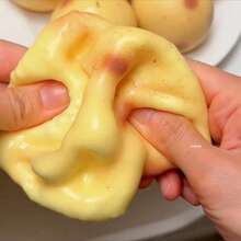 1pc New Handmade Caramel Pudding Soft Toy With Building Block Filling, Slow Rebound Stress Relief Fingertip Toy , Cheese Squishy, Squishy Dumpling, Fidget, Squishy, Squishy / Fidget Toy / Stress Relief / Sensory Toy / Decompression / Marble / Swirl / Tie Dye - Multicolor - View 6