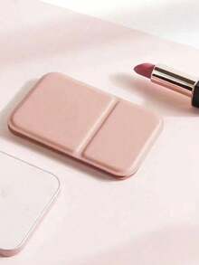 1 Portable Makeup Mirror, PU Leather Material, Foldable, Travel Mirror, Suitable As A Gift, Travel Essential, Makeup Essential, Easy To Store, Great Christmas Gift Choice, Suitable As A Holiday Gift - Pink - View 8