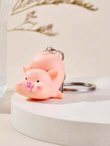 Creative Cute Adorable Funny 3D Pig Raincoat, Watermelon Pig, Milk Pig, Backpack Pig, Keychain Pendant Cartoon Key Chain Car Keychain Bag Charm Decoration Souvenir Holiday Small Gift - Multicolor - View 13