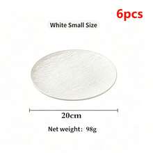 2/4/6pcs Black & White Textured Dinnerware Set, Textured Round Plates, Black & White Tableware, 9.84" Dinner Plates And 7.87" Salad/Cake Plates, Suitable For Kitchen, Party And Entertaining - White - View 12