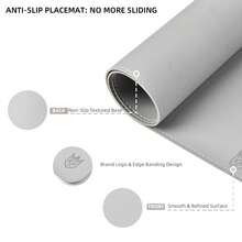 2PCS Large Rollable Desk Mat & Mouse Pad Gift Set, Suitable For Office, Home, Gaming. 8 Colors Double-Sided Non-Slip, Thick PVC Leather, Rollable Design, Suitable For Computer Desk Use. - View 4