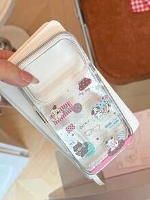 Casing Ponsel Transparan Motif Kucing & Anjing, Kompatibel dengan iPhone 16, 17 Pro Max, 13, 15, 14, Gaya Stiker Kartun, Casing Lembut Magnetik - MultiWarna - View 3