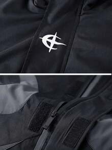 Men's Outdoor Jacket Spring/Autumn Softshell Casual Fashion Jacket Outdoor Hiking Sports Top - Black - View 4