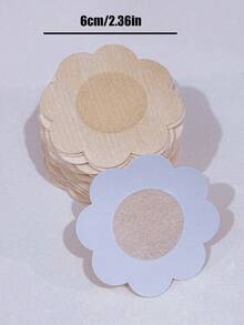 10/30/40/50/100 Pcs Penutup Puting Kain untuk Wanita, Penutup Puting Payudara, Penutup Payudara Tak Terlihat, Bantalan Bra, Stiker Dada, Penutup - Aprikot - View 4