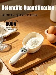 [Produk Terlaris] Timbangan Sendok Takar Presisi Tinggi 800g, Timbangan Elektronik Penting untuk Dapur, Dengan Pengalihan Beberapa Satuan, Fungsi Pengupas Satu Tombol, Layar LED, Cocok untuk Menimbang Makanan Hewan Peliharaan, dll., Baterai Tidak Termasuk. - Sendok timbangan elektronik - View 4